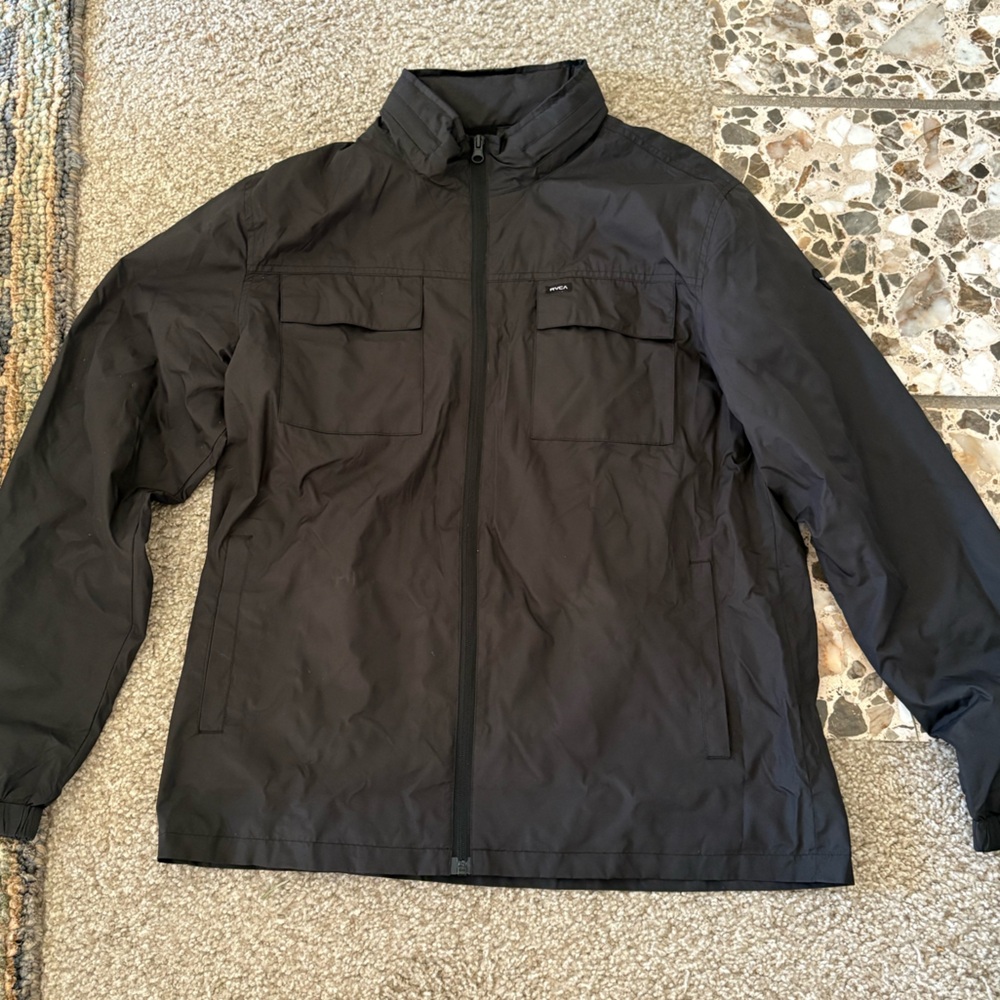 RVCA Rain Jacket with Hoodie - Size: M (worn twice)